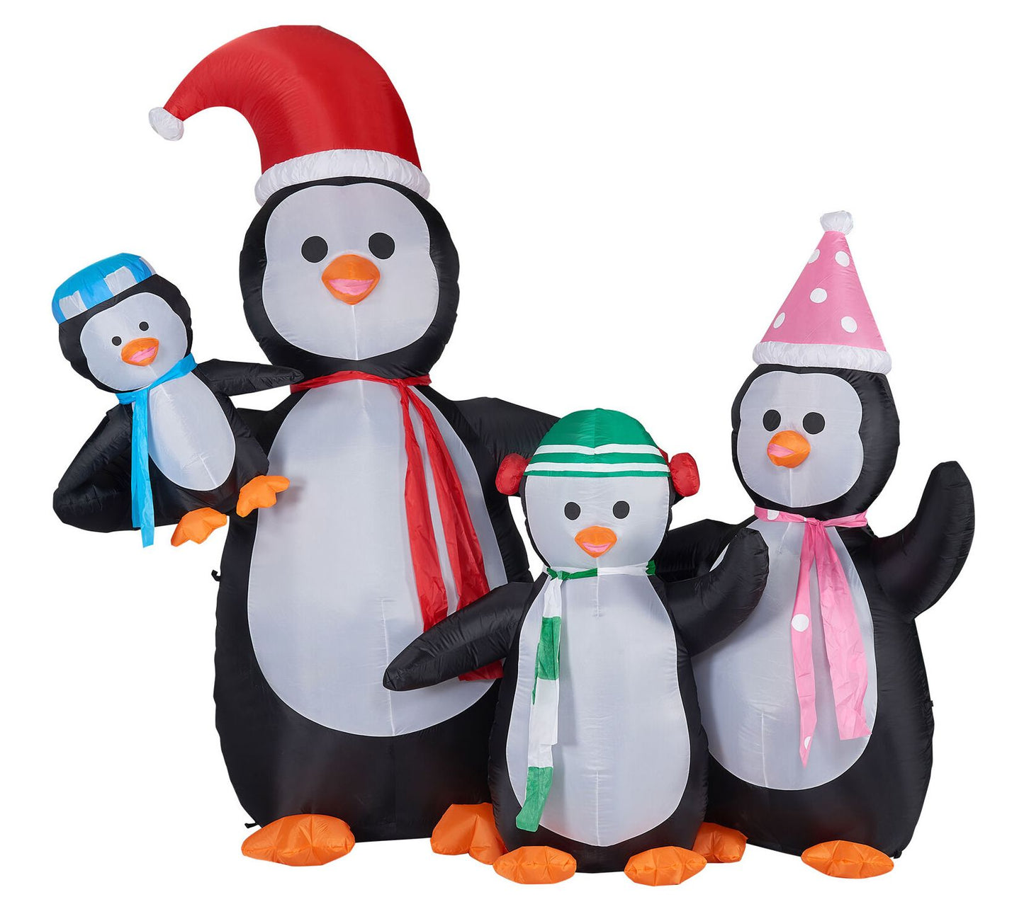 Fraser Hill Farm 10-Ft. Tall Penguin Family, Outdoor Blow-Up C