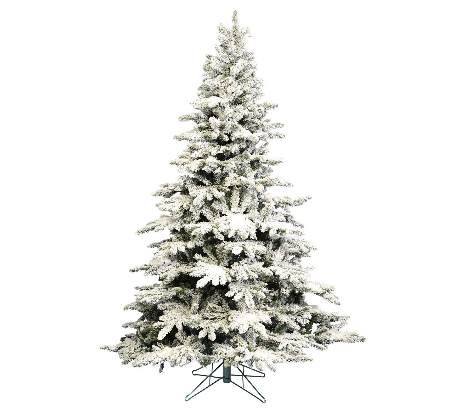 Vickerman 7.5' Flocked Utica Fir Artificial Chrstmas Tree, U