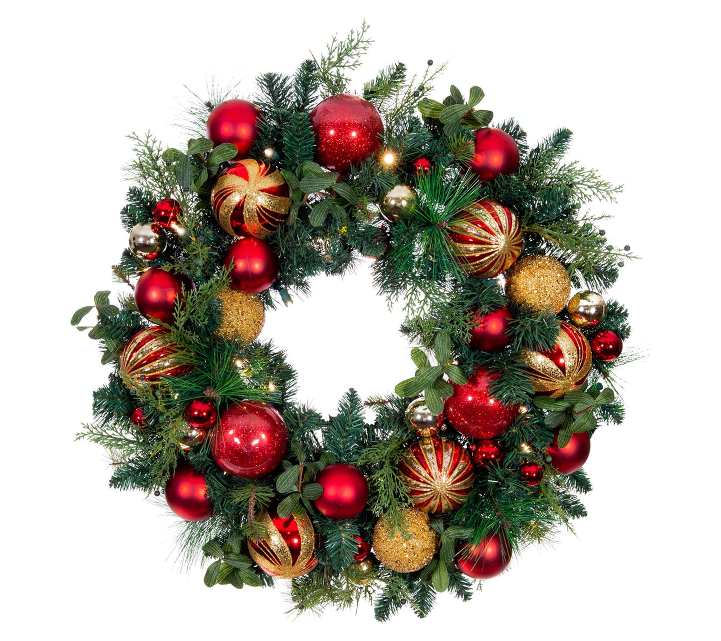 Village Lighting 30" Pre-Lit LED Wreath - Christmas Classic