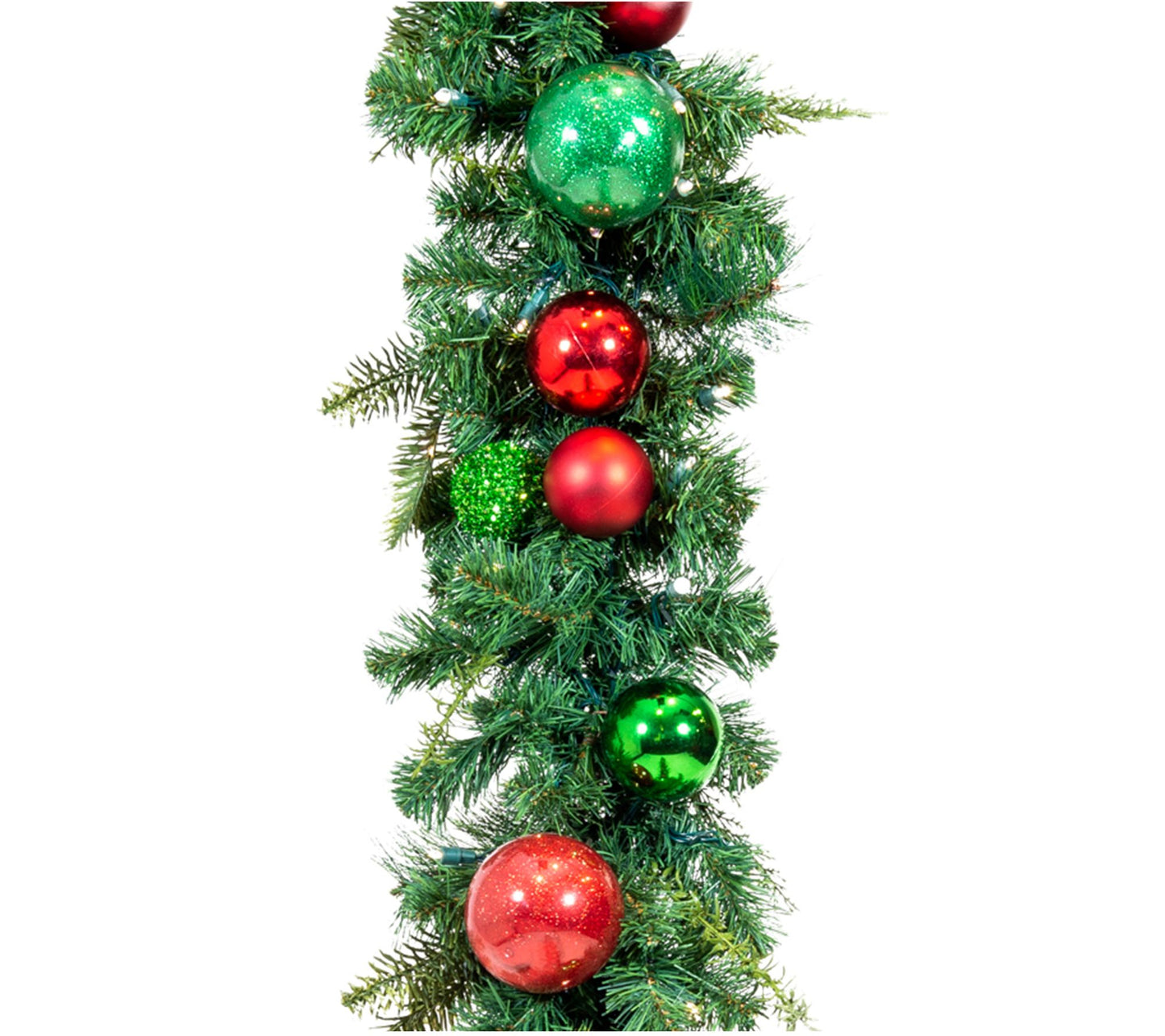 Village Lighting 9' Pre-Lit LED Garland - Christmas Cheer