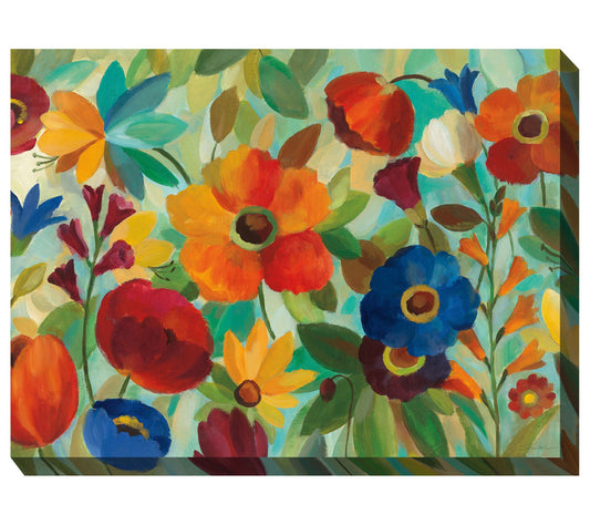 West of the Wind Outdoor Canvas Art Jamboree Ga rden 40" x 30"