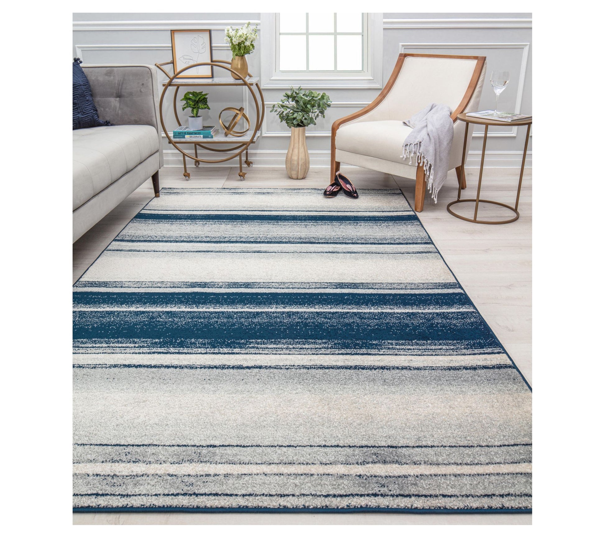 Isaac Mizrahi Jaxon Blue Ribbon 8' x 10' Area R ug