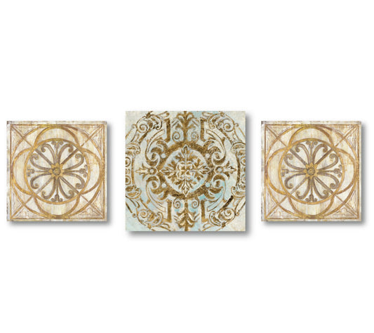 Courtside Market Golden Medallion 3-Piece Canvas Set