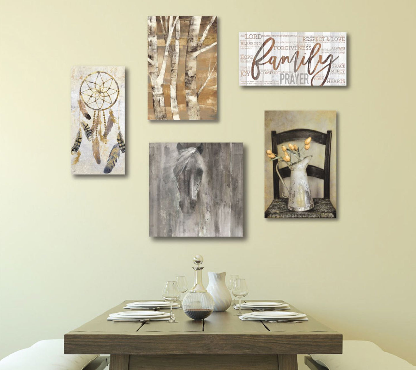 Courtside Market Country Charm 5-Piece Canvas S et