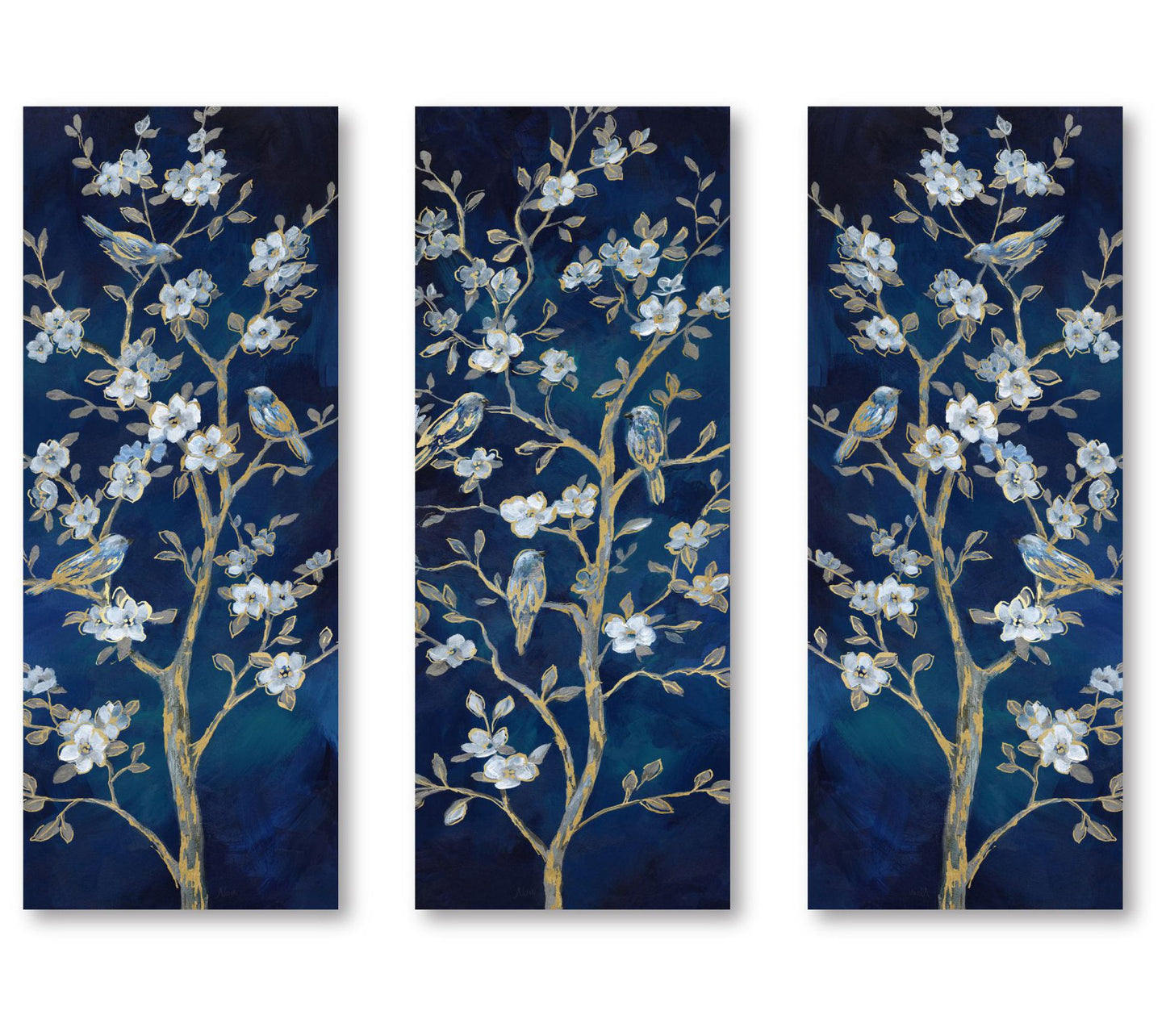 Courtside Market Blue & Gold III 3-Piece Canvas Set