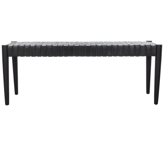 Safavieh Amalia Leather Weave Bench