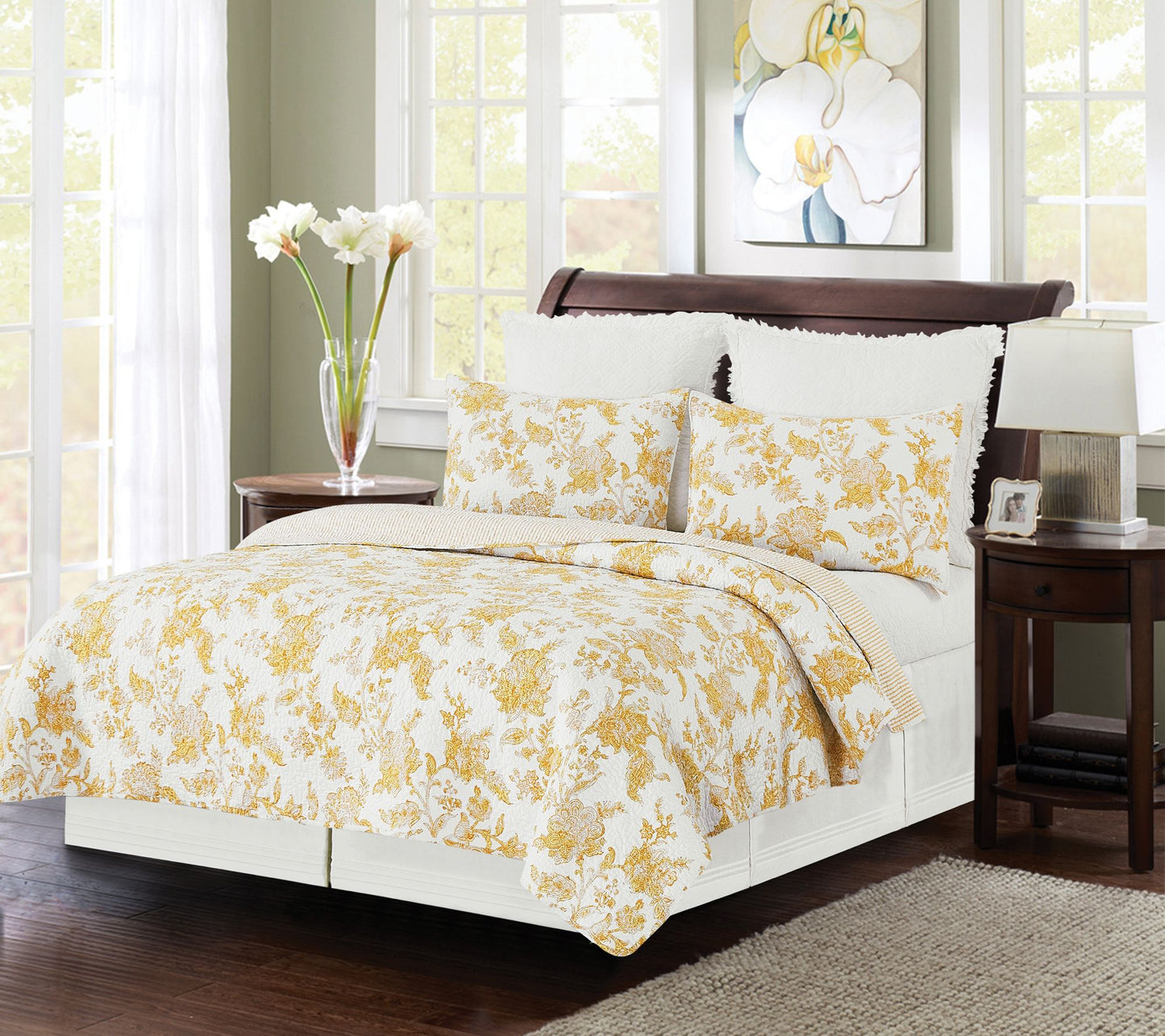 Miriam 3-Piece Cotton King Quilt Set by Valerie