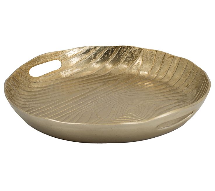 R. Nest 18" Round Aluminum Decorative T ray