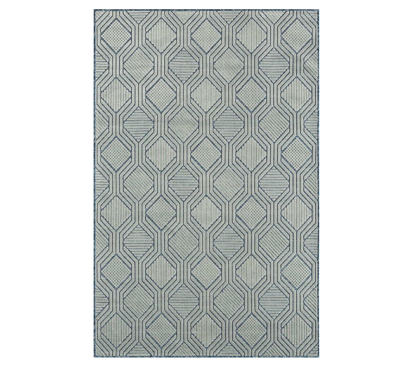 Ox Bay Geometric 5' x 7' Modern Indoor Outdoor Area Rug