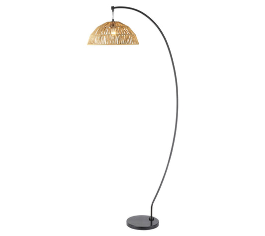 River of Goods 77" Renae Metal & Rattan Bowl Floor Lamp