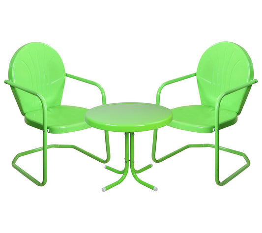 Northlight 3-Pc Retro Metal Tulip Chairs & Table Set