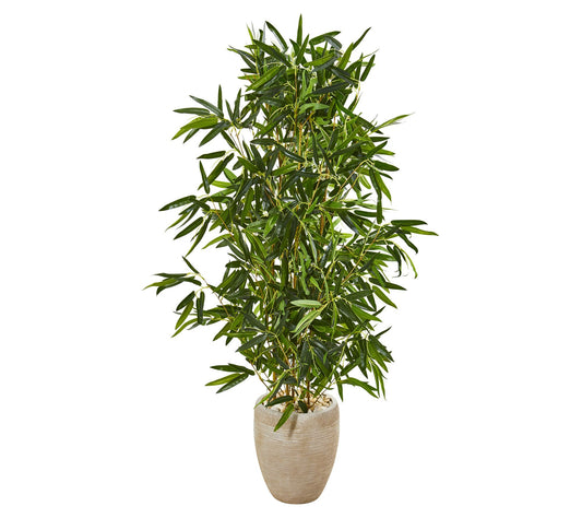 Nearly Natural 5' Bamboo Artificial Tree in Planter