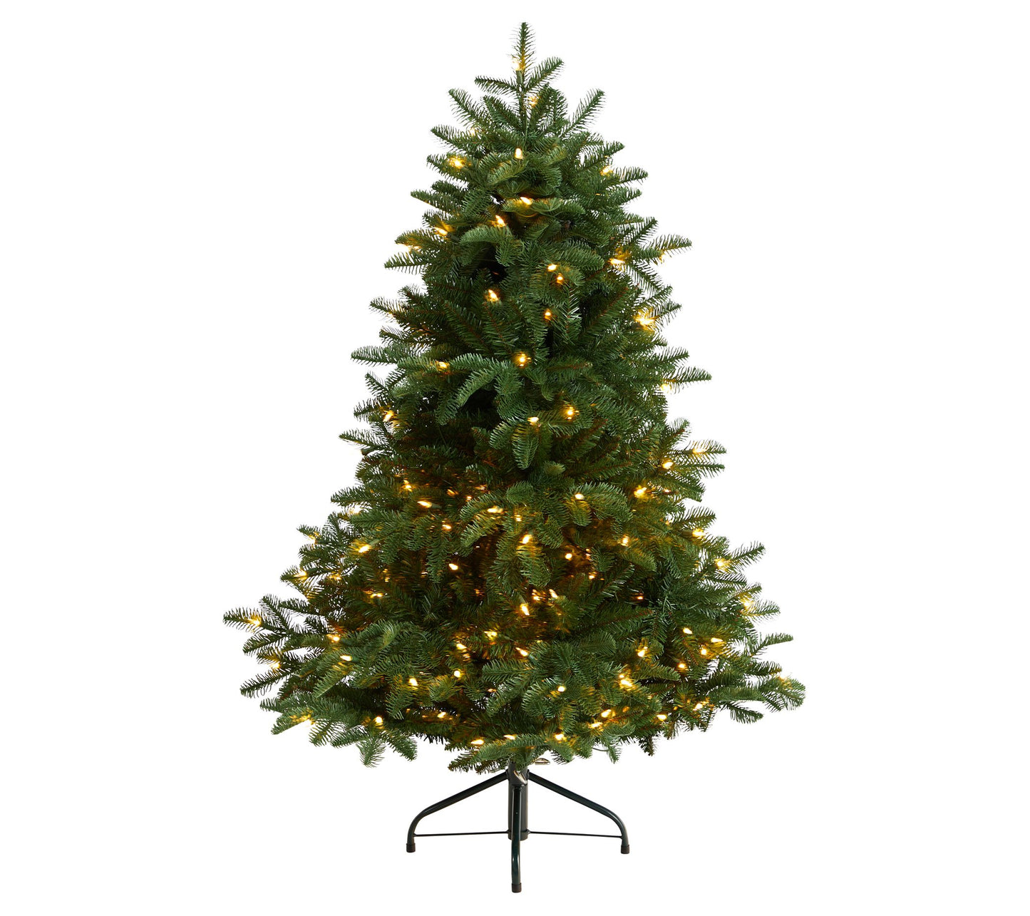 Nearly Natural 4' Christmas Tree w/200 White Warm Lights