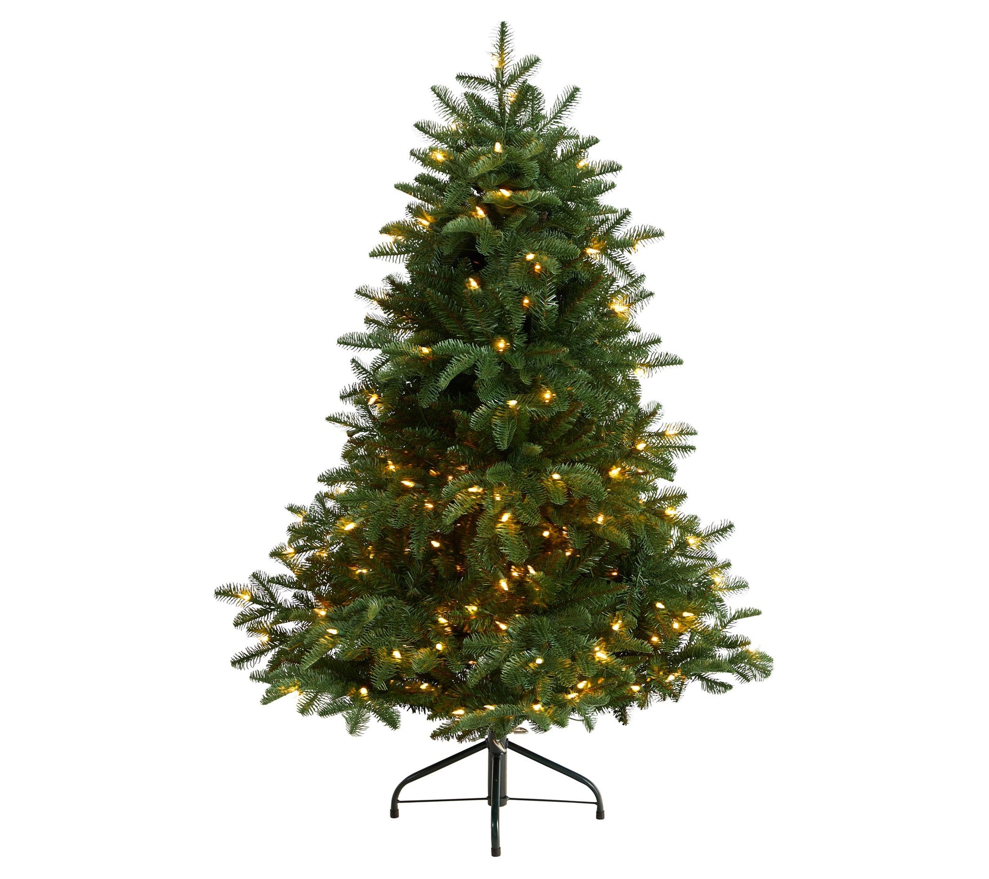 Nearly Natural 4' Christmas Tree w/200 White Warm Lights