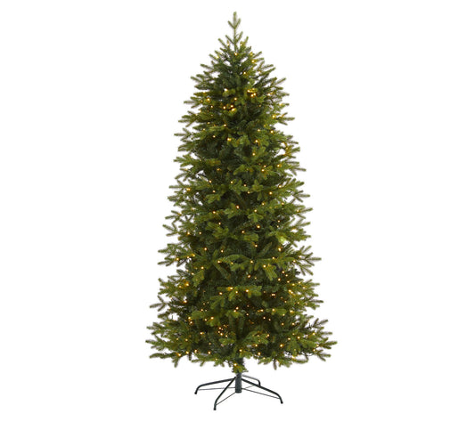 Nearly Natural 7' Christmas Tree w/500 Clear LED