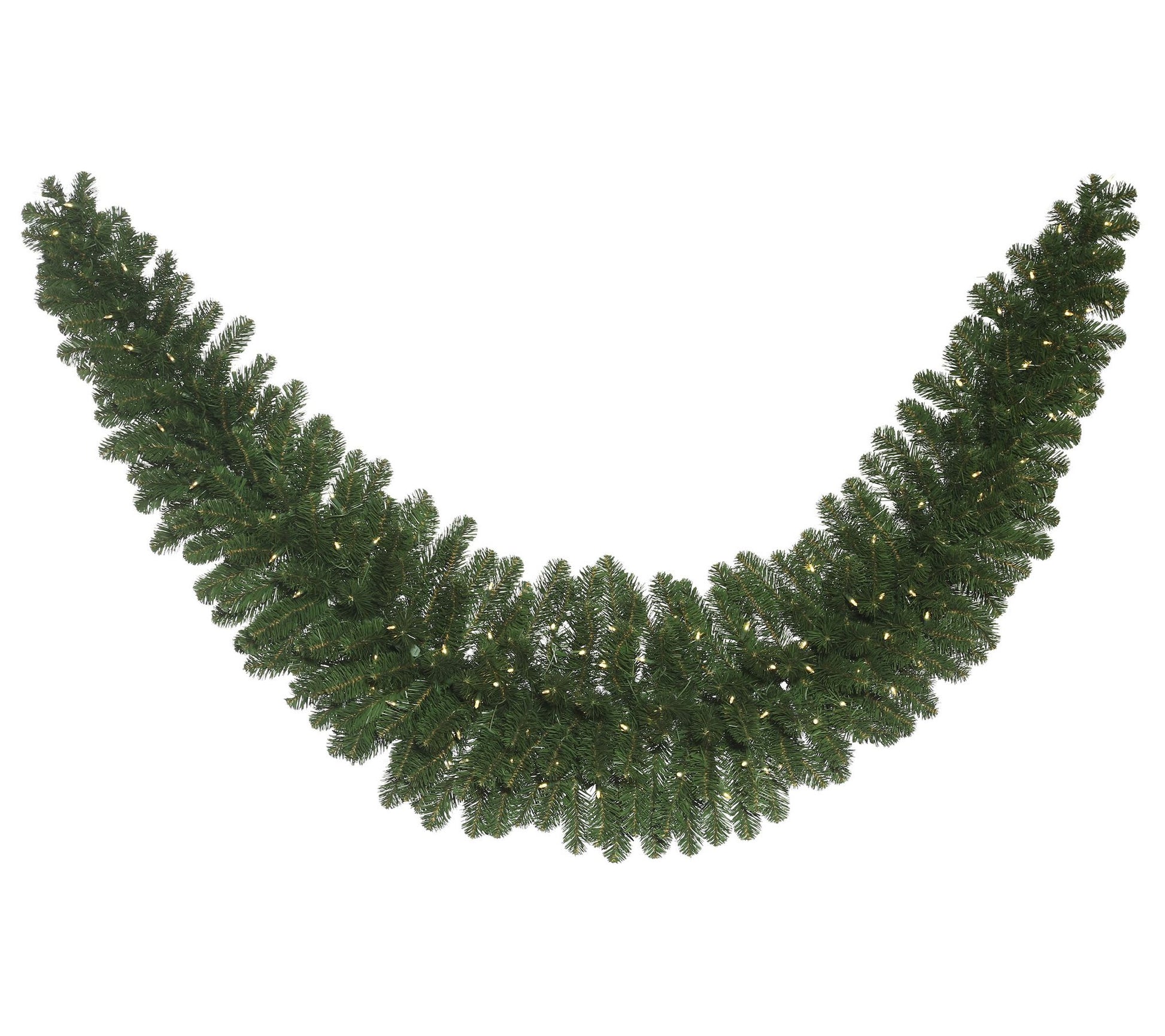 Vickerman 9' x 24" Oregon Swag Garl WA 150LED WmWht