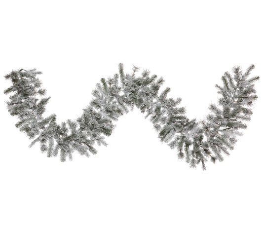 Vickerman 9' x 14" Flocked Kiana Pine Garland 300T