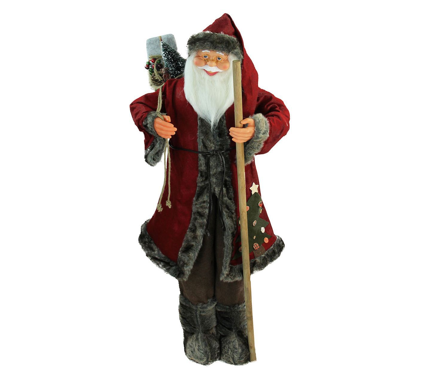Northlight 48" Standing Santa Claus Figurine w/Walking Stick