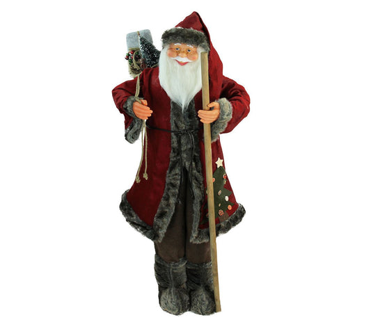 Northlight 48" Standing Santa Claus Figurine w/Walking Stick