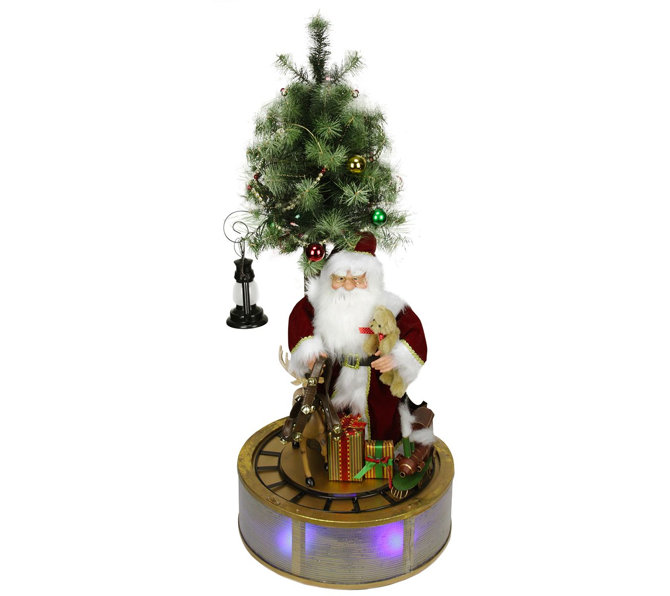 Northlight 48" Musical Santa Claus with Rotating Train Decor