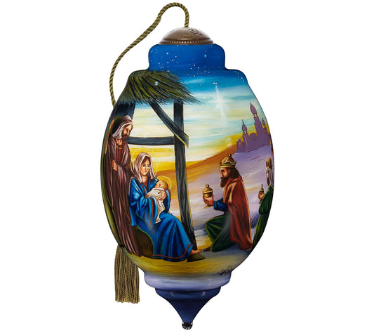 NeQwa 6.75" Unto Us A Child Is Born Trillion-Shape Ornament