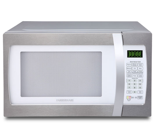 Farberware Pro 1.3 Cubic Ft Smart Sensor Microwave - Platinum
