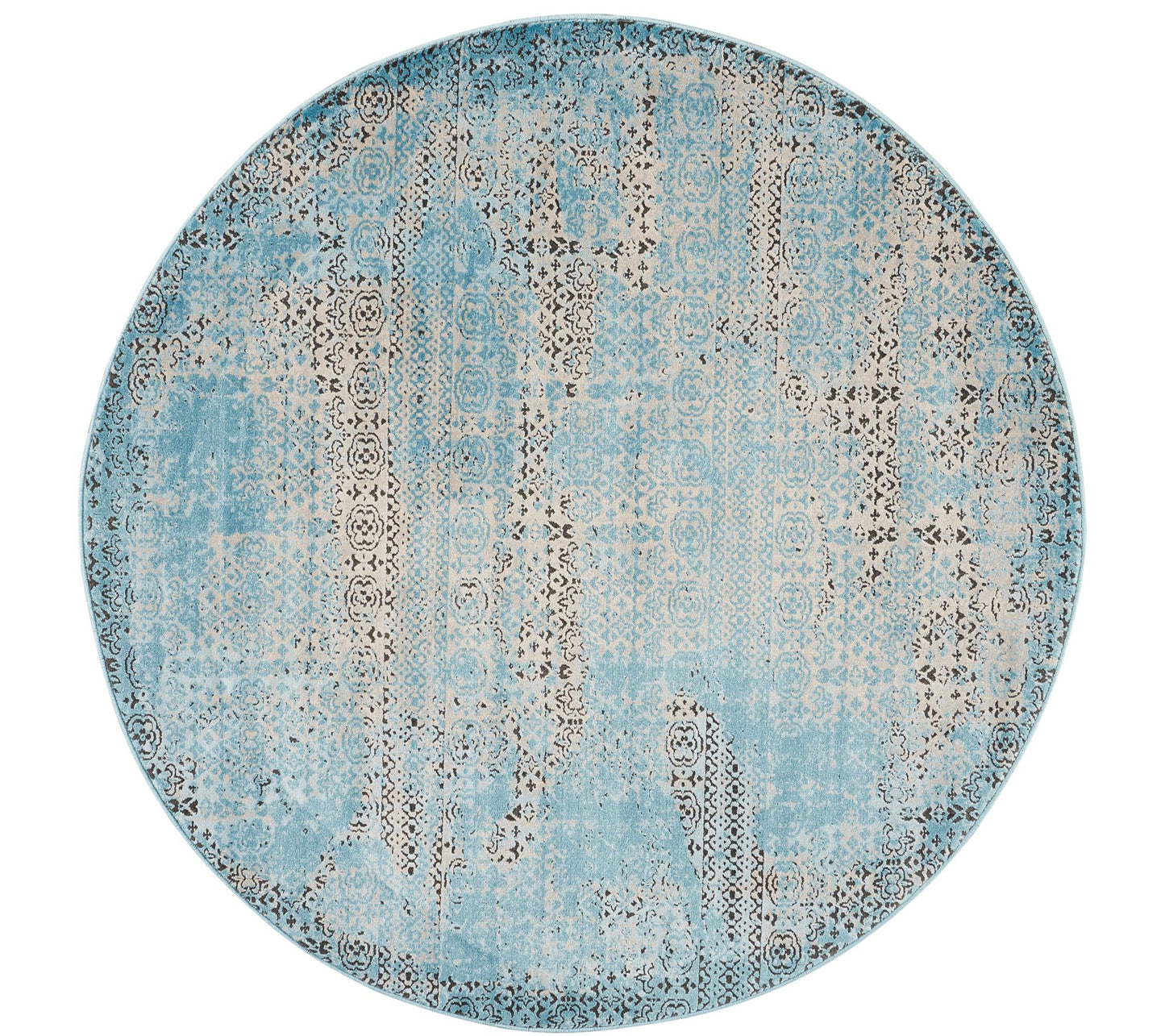 Nourison Karma Blue 5'3" Round Area Rug