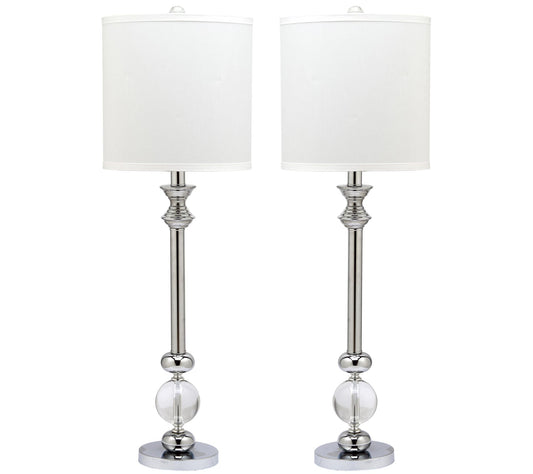 Safavieh Set of 2 Erica Crystal Candlestick Lamps