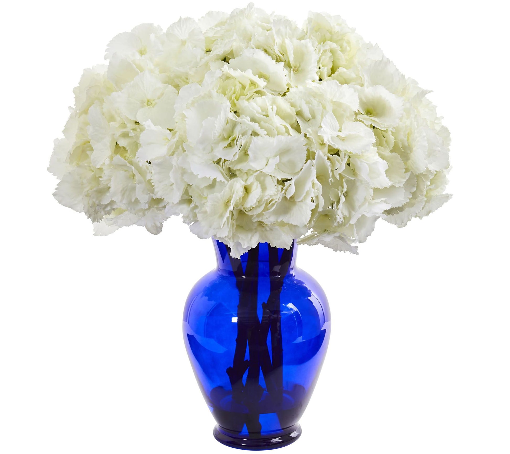 Hydrangea Artificial Arrangement in Vase by Nearly Natural