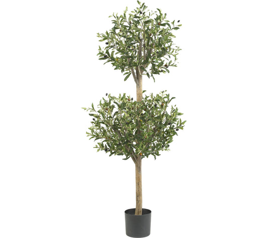 4.5' Olive Double Topiary Silk Tree by Nearly Natural