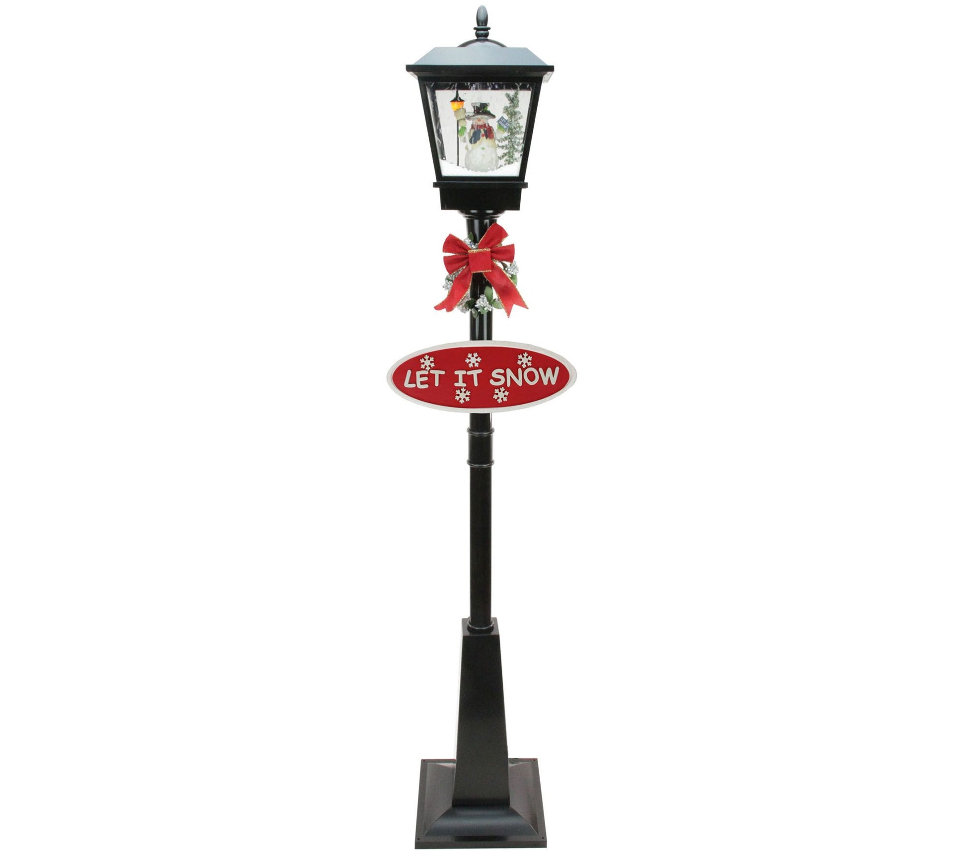 Northlight Lighted Musical Snowman Christmas Street Lamp