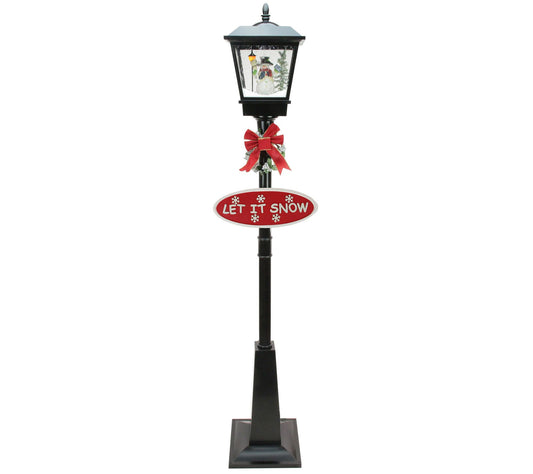 Northlight Lighted Musical Snowman Christmas Street Lamp