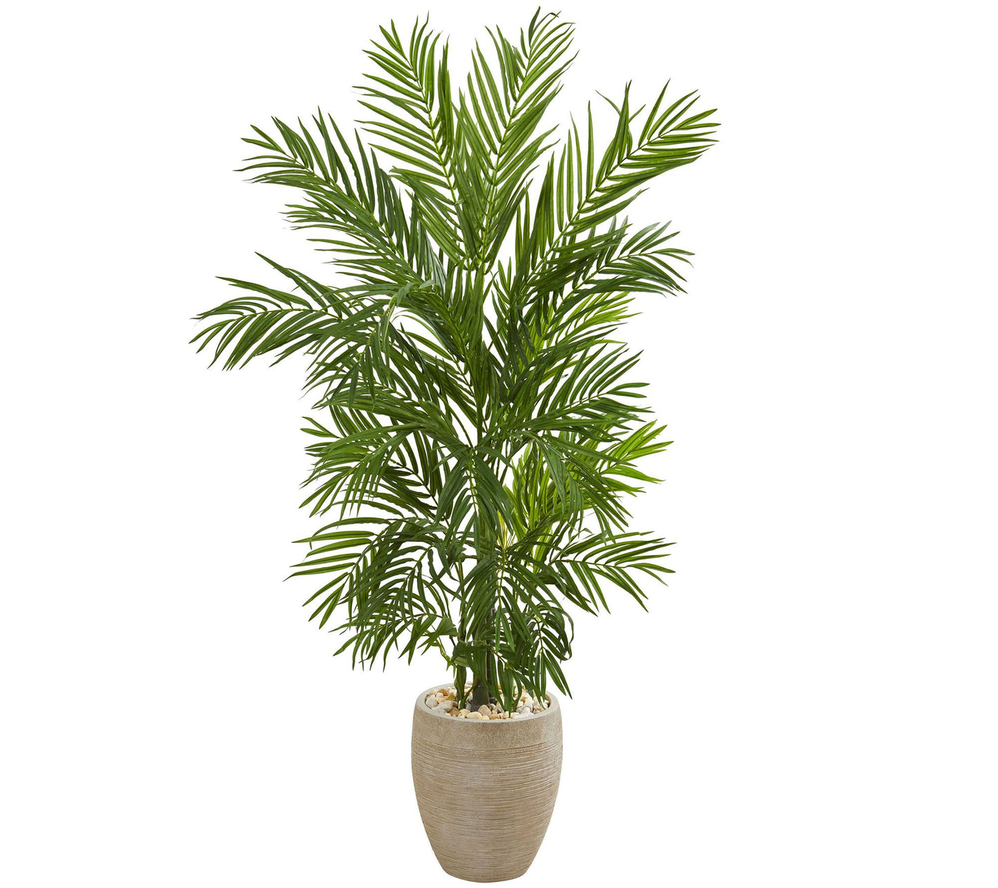 5' Areca Palm Tree in Sand Colored Planter by Nearly Natural