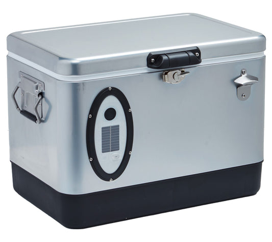 AAA Innovations 54-Quart Steel Cooler with Bluetooth Speakers
