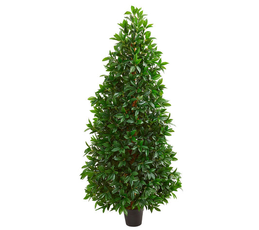 5' Bay Leaf Cone Artificial Topiary by Nearly Natural