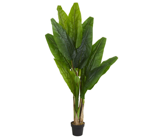 6' Triple Stalk Banana Artificial Tree by Nearly Natural