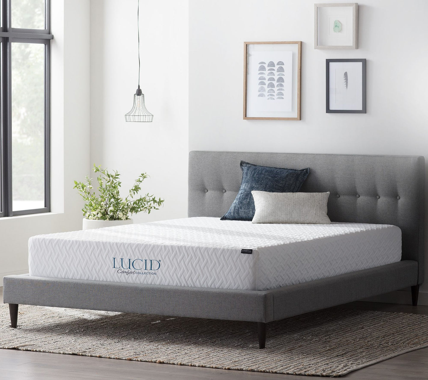 Lucid Comfort Collection 10" Gel Foam Mattress- Twin XL