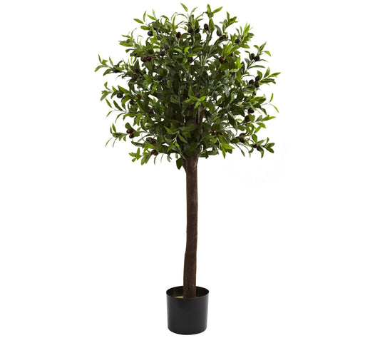 4' Olive Topiary Tree by Nearly Natural