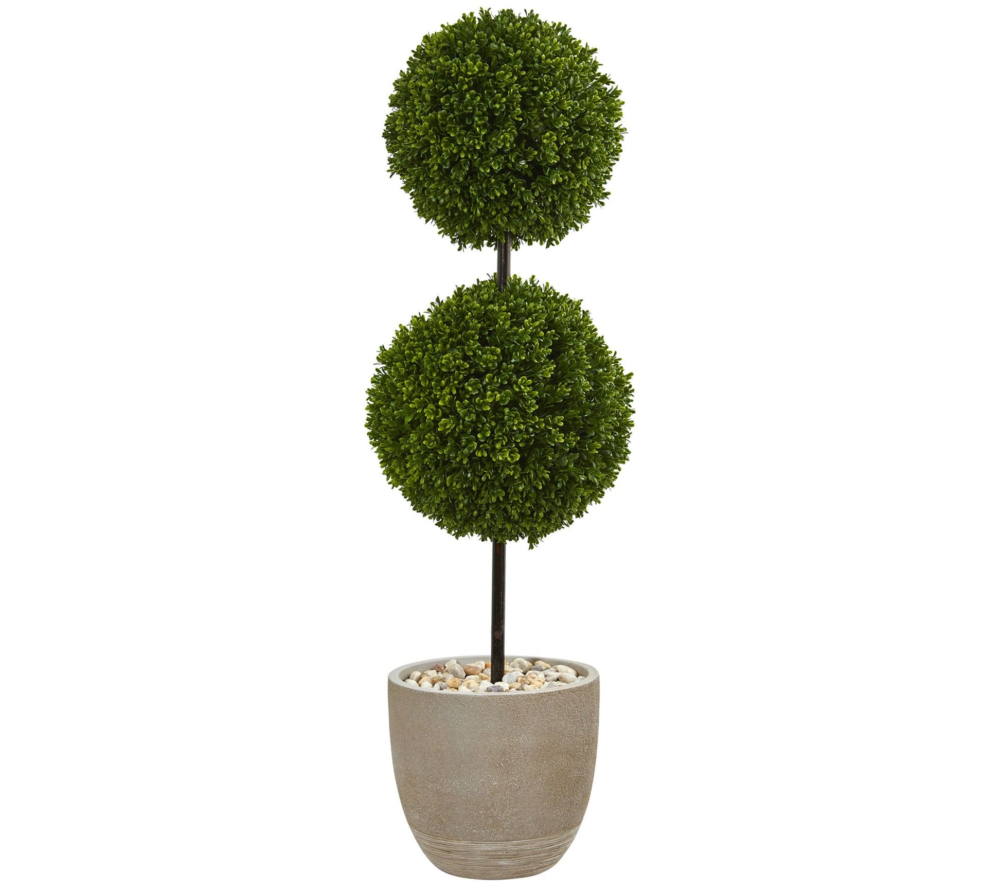 4' Boxwood Ball Topiary in Planter by Nearly Natural