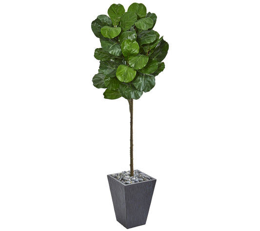6' Fiddle Leaf Potted Tree by Nearly Natural