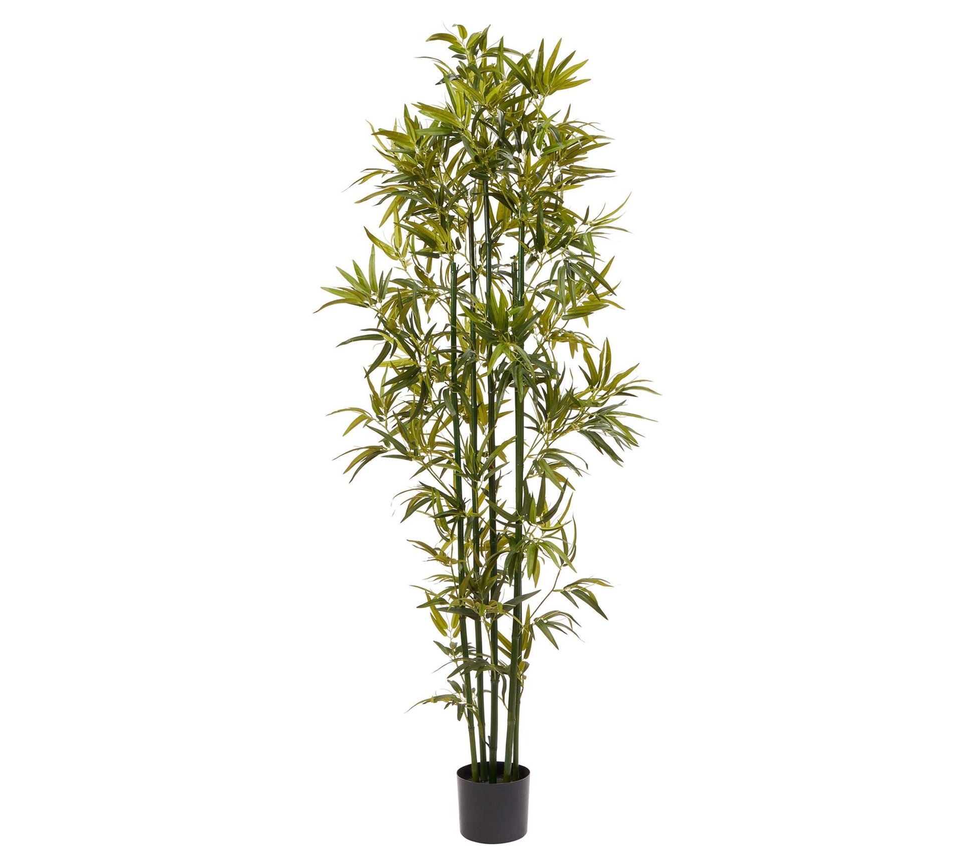 Pure Garden 6' Artificial Bamboo Plant with Green Trunk