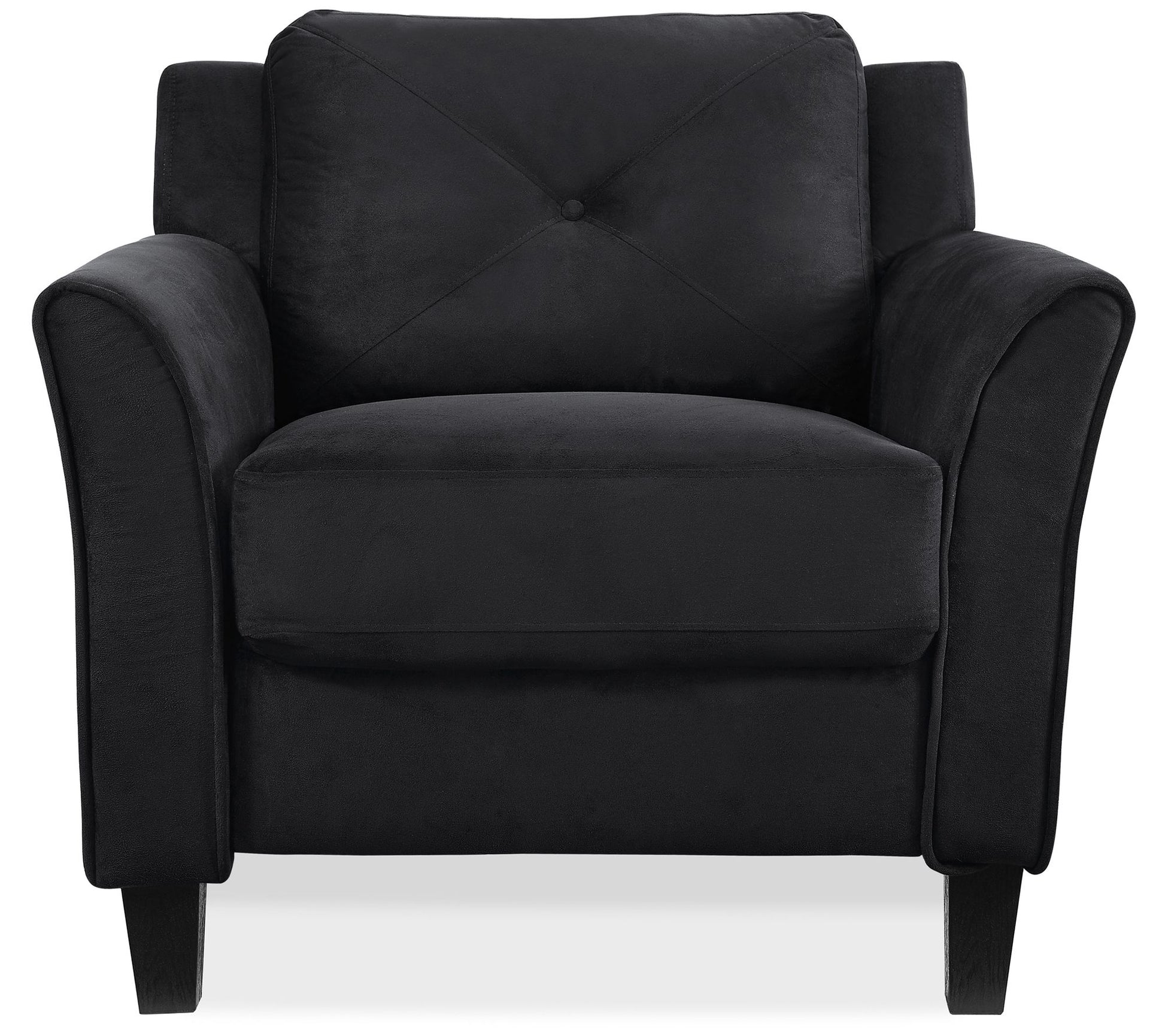 Lukaa Chair Upholstered Fabric Curved Arms