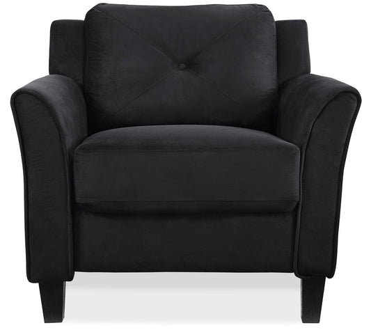 Lukaa Chair Upholstered Fabric Curved Arms