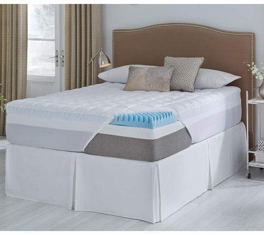 ComforPedic BeautyRest 4.5" Reverse Gel Mem Foam & Fiber King