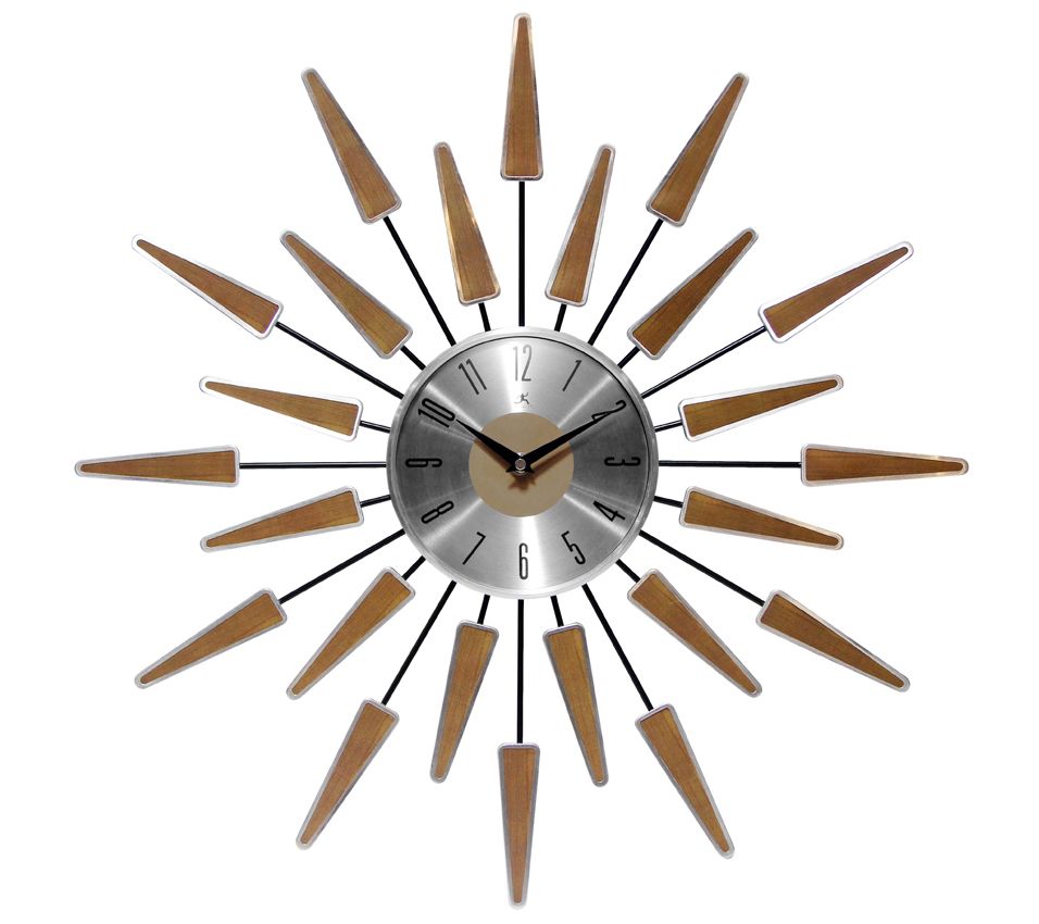 Infinity Instruments Satellite Large Mid-century Modern Clock