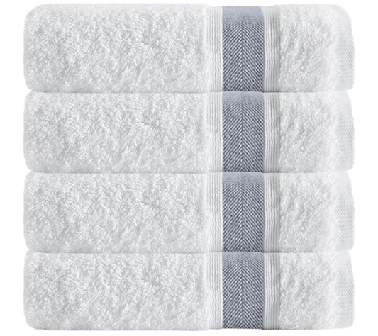 Unique Turkish Cotton Bath Towels (Set Of 4)