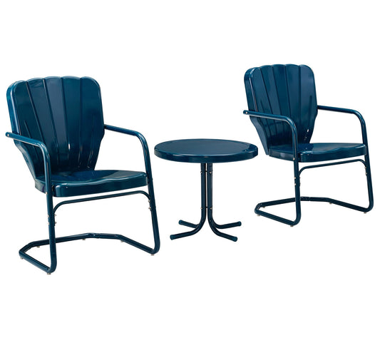 Ridgeland 3-Piece Metal Outdoor Conversation Seating Set