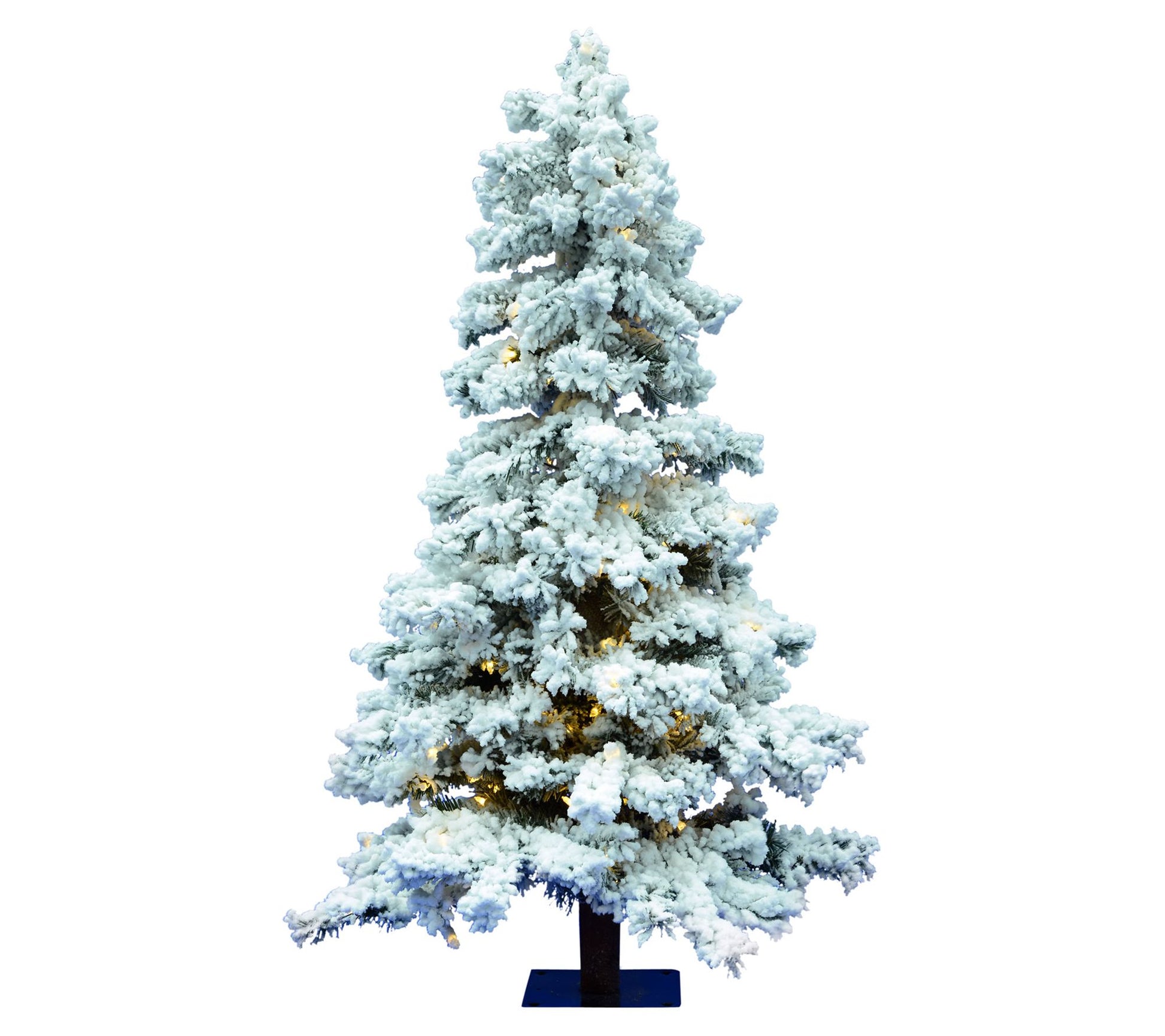 5' x 31" Flocked Spruce Tree Dura-Lit by Vickerman