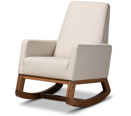 Baxton Studio Yashiya Mid-Century Retro Modern Rocking Chair