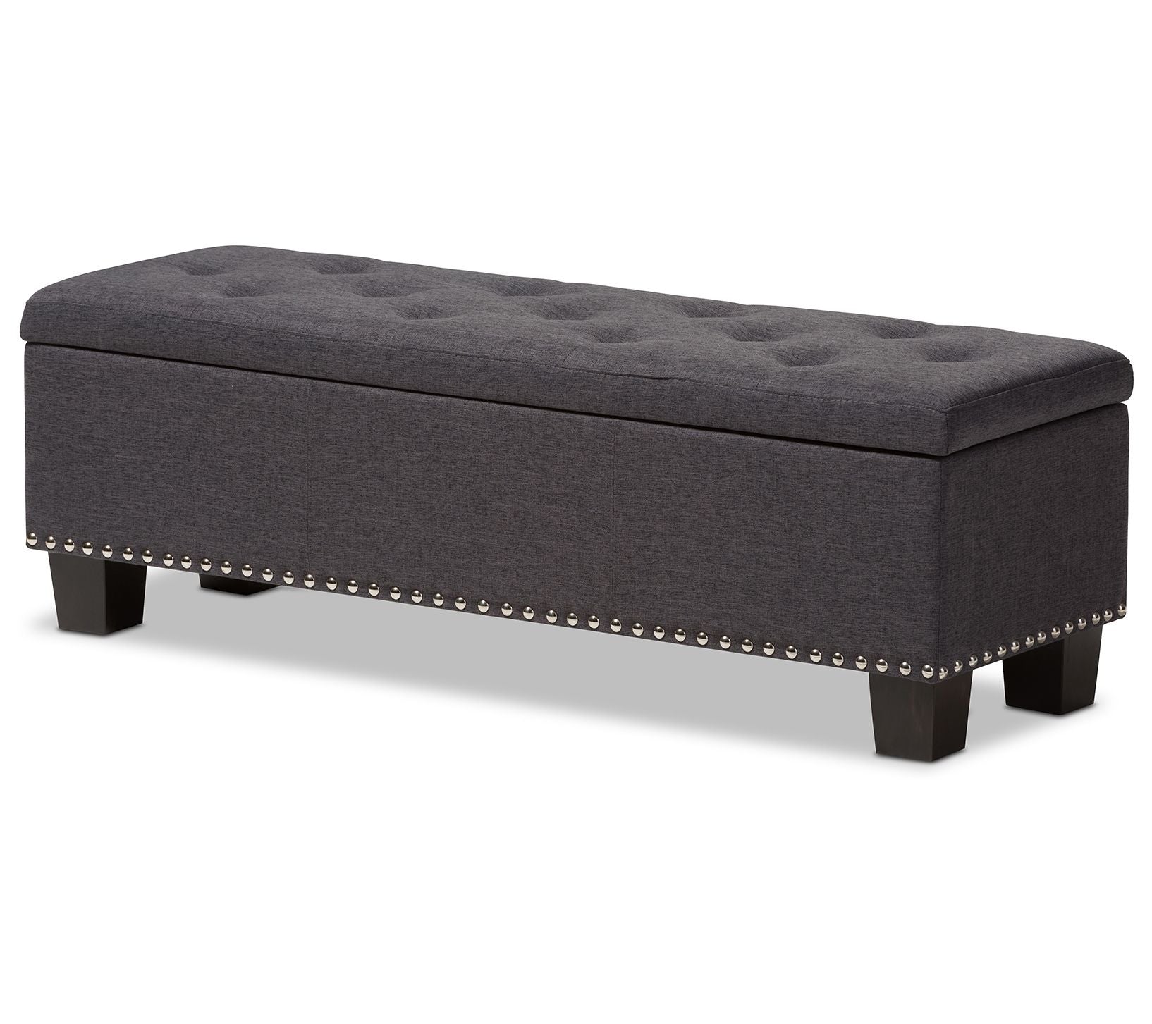 Baxton Studio Hannah Modern Upholstered Storage Ottoman